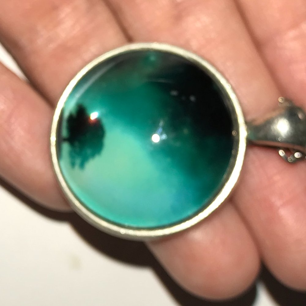 18" Tree at Night in the distance Necklace